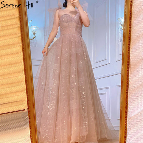 Pink Sexy Evening Dresses Gowns 2025 A-Line Sleeveless Tulle For Women Party LA70920