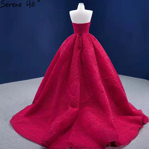 Red Pleat High-end Wedding Dresses 2025 Sweetheart Sexy Lace Up Bride Gowns HM67355 Custom Made