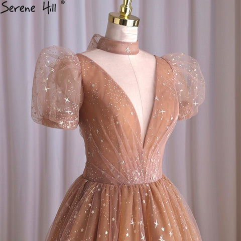 Robe de soirée trapèze rose à manches courtes, sexy, pour femme, idéale pour une fête de mariage, modèle 2025, LA70599