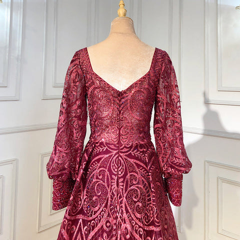 Roze Mermaid Avond Jurken 2025 Luxe Kralen Overrok Voor Vrouw Party LA71525