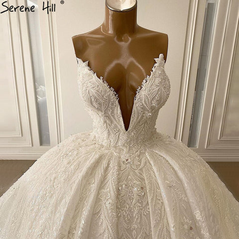 Sexy Lace Wedding Gowns Spaghetti Strap Beaded Bridal Dresses HA2519 Custom Made