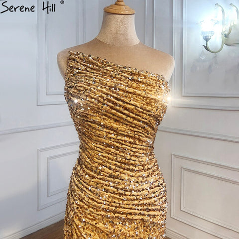 Sexy Mermaid Silver Luxury With Detachable Sleeves Split Elegant Evening Gowns For Women Party LA70954