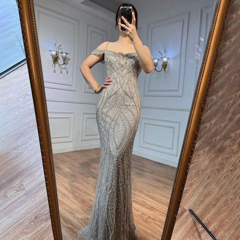 Sexy Pink Long Sparkly Girl Birthday Beaded Off Shoulder Formal  Dresses 2025 For Woman Wedding Party LA72020