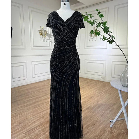 Luxury Silver Nude Mermaid Evening Dresses for Party LA71686