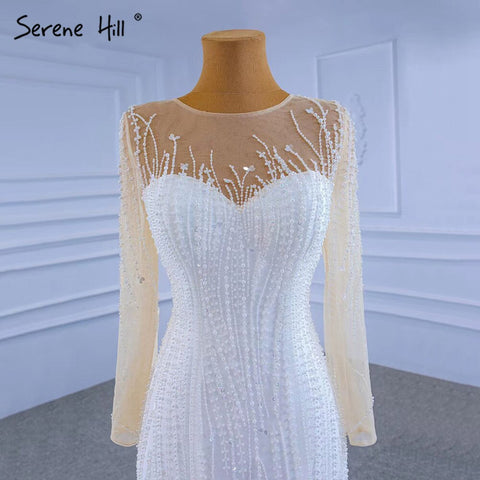 White Detachable Skirt Wedding Dresses 2025 Mermaid Elegant Luxury Bride Gowns HM67315 Custom Made