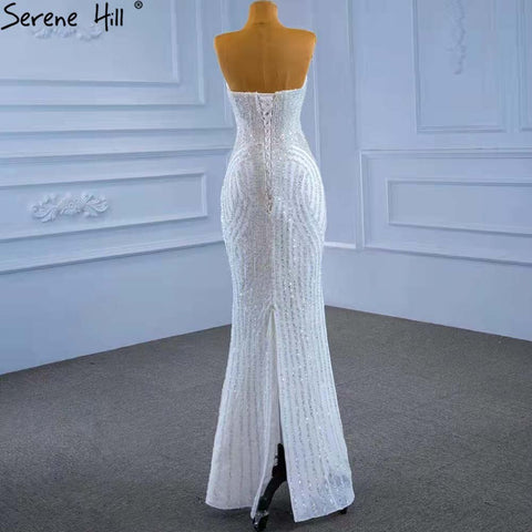 White Detachable Train Mermaid Wedding Dresses 2025 Beaded Luxury Bride Gowns HM67404 Custom Made