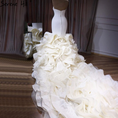 White Mermaid Elegant Wedding Dresses Gowns Sweetheart Sexy Flowers High-end Bridal Dress 2025 HM67212