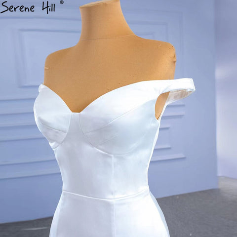 White Mermaid Simple Wedding Dresses 2025 Elegant Sexy Sweetheart Bride Gowns HM67299 Custom Made