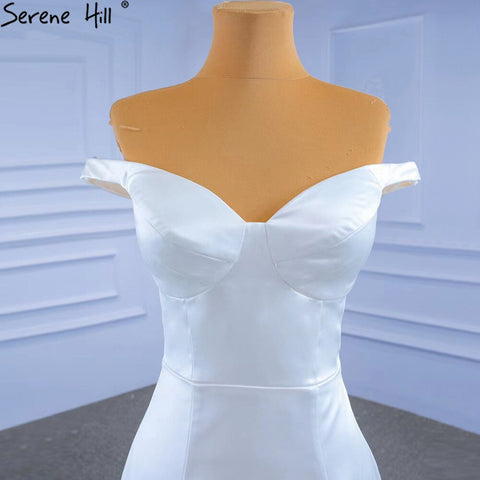 White Mermaid Simple Wedding Dresses 2025 Elegant Sexy Sweetheart Bride Gowns HM67299 Custom Made