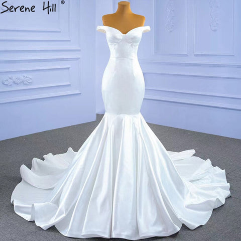 White Mermaid Simple Wedding Dresses 2025 Elegant Sexy Sweetheart Bride Gowns HM67299 Custom Made