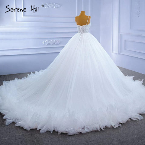 White Spaghetti Strap Wedding Dresses 2025 Simple Sexy High-end Bride Gowns HM67303 Custom Made