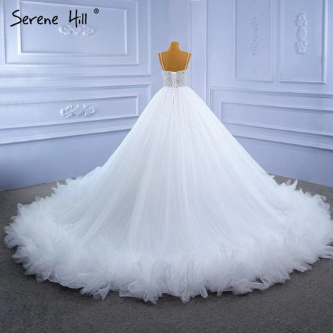 White Spaghetti Strap Wedding Dresses 2025 Simple Sexy High-end Bride Gowns HM67303 Custom Made