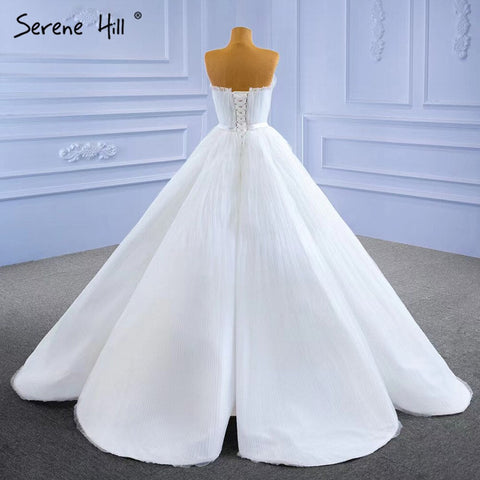 White Srtaplee Sexy Wedding Dresses 2025 Simple Lace Up High-end Bride Gowns HM67302 Custom Made