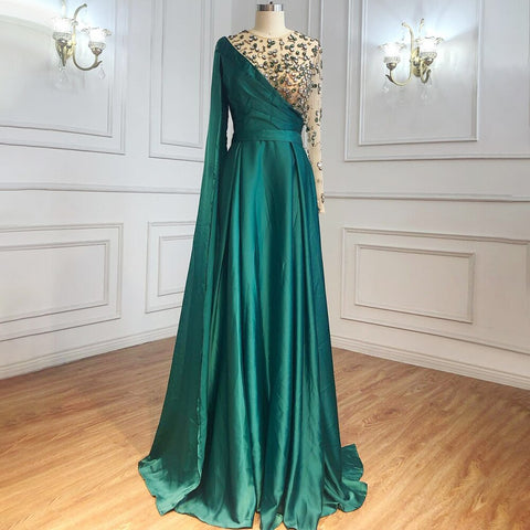 Wine Red A-Line Luxury Evening Dresses Gowns 2025 One Shoulder Diamonds Satin For Woman Party LA70923