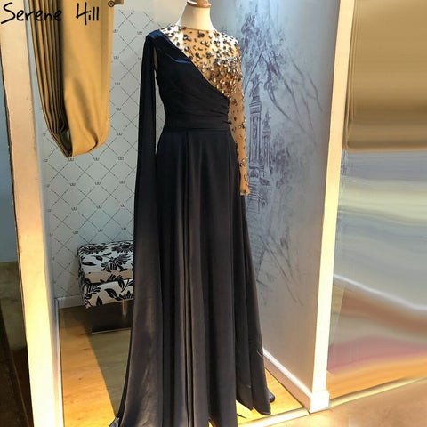 Wine Red A-Line Luxury Evening Dresses Gowns 2025 One Shoulder Diamonds Satin For Woman Party LA70923