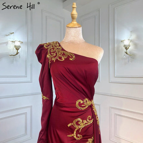 Wine Red Satin Overskirt Evening Dresses Gowns 2025 Mermaid Elegant Sexy For Women Party LA71322