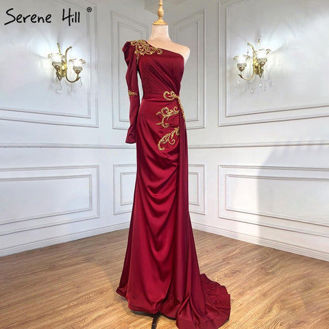 Wine Red Satin Overskirt Evening Dresses Gowns 2025 Mermaid Elegant Sexy For Women Party LA71322