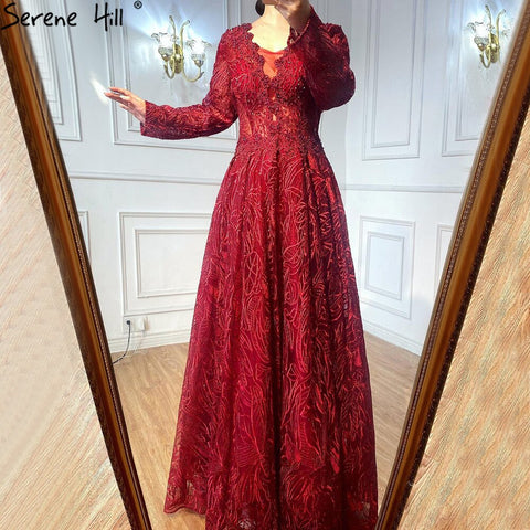 Ｍuslim Luxury Pink Evening Dresses Gowns 2025 Beading Lace A-Line For Woman Wedding Party LA71029