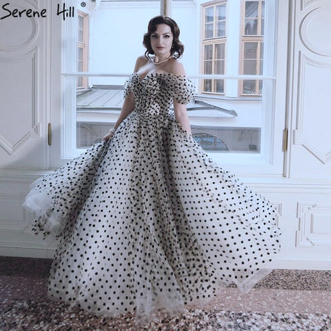 Sexy Midi Evening Dresses 2025 Big Puffy Ball Gown Ankle Length Formal Dress LA70568