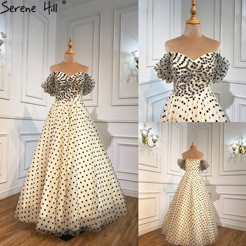 Sexy Midi Evening Dresses 2025 Big Puffy Ball Gown Ankle Length Formal Dress LA70568