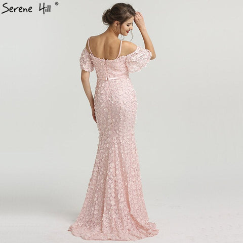 En oferta, sin devoluciones ni reembolsos. Vestidos de noche de sirena, sexis, sin tirantes, de manga corta, con bordados y perlas. Vestido formal de moda LA6519. 