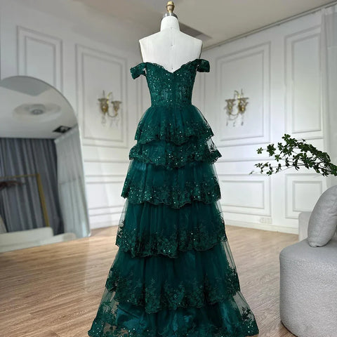 Robe de soirée noire style arabe, fendue, bretelles spaghetti, coupe trapèze, en dentelle et perles, pour femme, tenue de mariage, LA72586 