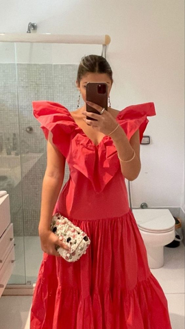 Robe de soirée charmante de coupe trapèze et col en V Y7087