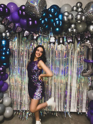 Vestido morado sin mangas para fiesta de cumpleaños, minivestido para baile de bienvenida Y5874
