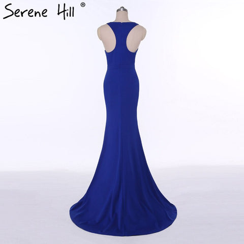On Sale no return no refundSale Vestidos Festa Curto Blue Simple Prom Dresses Sexy Mermaid Elegant Fashion Long Evening Party 2025 LA6108