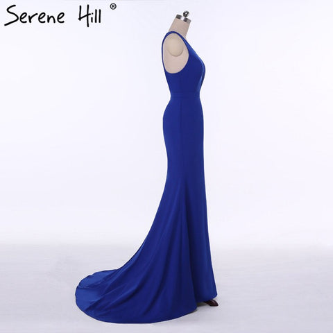 On Sale no return no refundSale Vestidos Festa Curto Blue Simple Prom Dresses Sexy Mermaid Elegant Fashion Long Evening Party 2025 LA6108