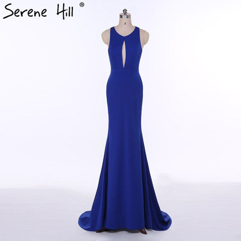 On Sale no return no refundSale Vestidos Festa Curto Blue Simple Prom Dresses Sexy Mermaid Elegant Fashion Long Evening Party 2025 LA6108