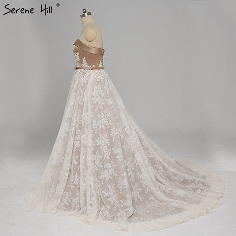 On Sale no return no refundSale Vintage Sleeveless Appliques Satin Prom Dresses 2025 Strapless Sexy Evening Party Dress Longo Real Photo HA2143