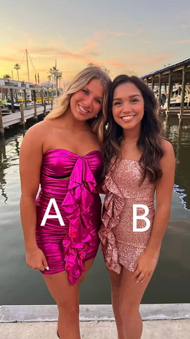 Lindo vestido de graduación sin tirantes para adolescentes Y2093