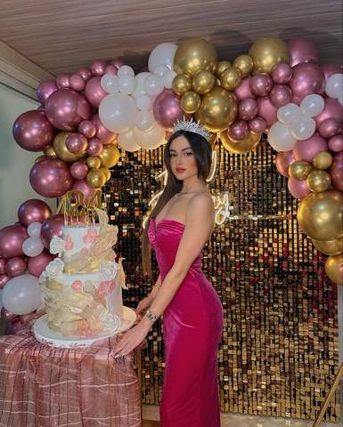 Elegante vestido largo de noche con escote corazón, ideal para el 22 cumpleaños (modelo Y6258)