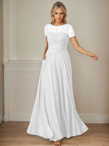 Vestido de gasa azul marino oscuro de corte en A con escote barco y lentejuelas 