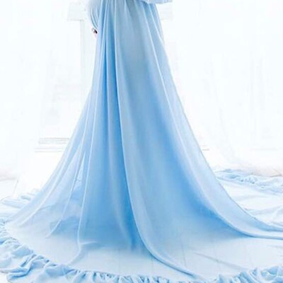 White Off Shoulder Chiffon Sexy Wedding Dresses Pregnant Photography Simple Bridal Gowns 2025 HA2216 Custom Made