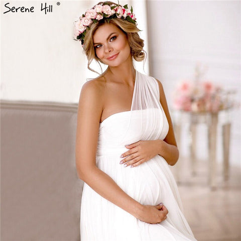 White Off Shoulder Chiffon Sexy Wedding Dresses Pregnant Photography Simple Bridal Gowns 2025 HA2216 Custom Made