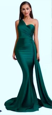 Wine Red Sleeveless Sexy Satin Evening Dresses 2025 One Shoulder Simple Mermaid Formal Dress LA70368