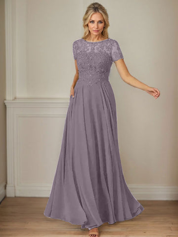 Vestido de gasa azul marino oscuro de corte en A con escote barco y lentejuelas 