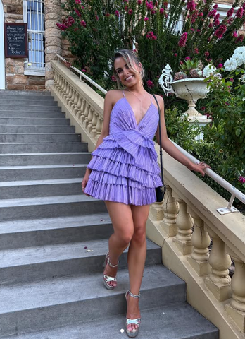 Vestido corto de fiesta con volantes y cuello de espagueti, sexy y minivestido Y2199