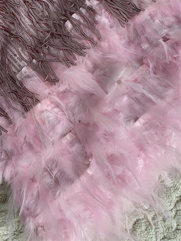 Vestido sexy de mujer con plumas brillantes y borlas, vestido rosa de lentejuelas con flecos para baile estilo años 20, vestido formal de verano, vestido rosa para fiesta de bienvenida Y2470