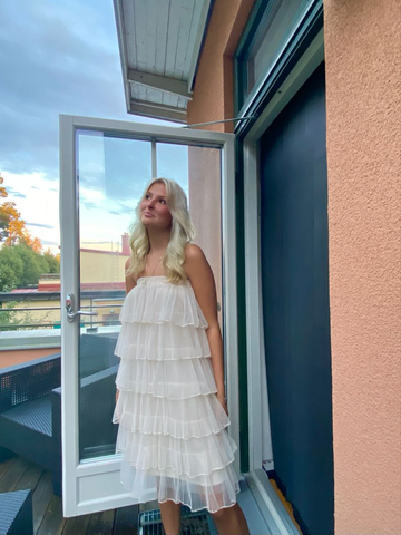 Nouvelle robe de bal à volants en tulle Y2300