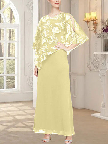 Long Glitter Mesh Dress with Novelty Asymmetric Overlay Bodice