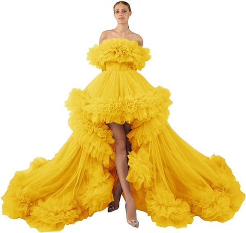 Puffy Ruffles Maternity Tulle Robe