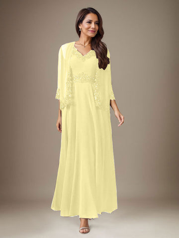 Plum A-Line Sequins Chiffon Dress