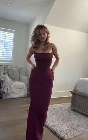 Vestido de fiesta burdeos encantador, estilo tubo, modelo Y7869