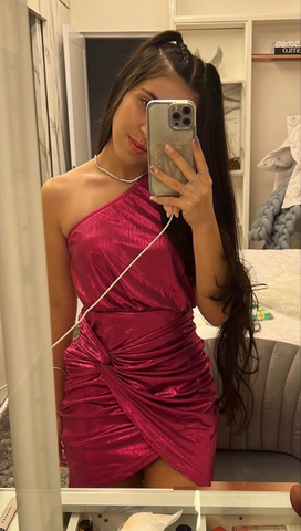 Vestido de fiesta de bienvenida con un solo hombro Y2178