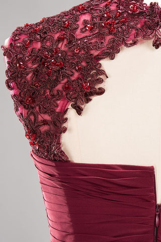 A-line Chiffon Appliques Jewel Sleeveless Knee-Length Bridesmaid Dresses with Ruffles