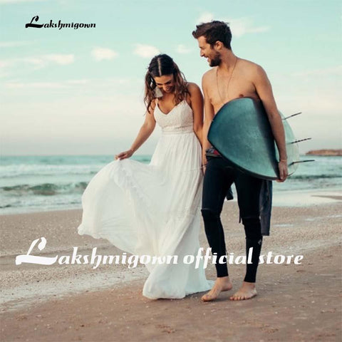 A-Line Chiffon Weddding Dresses Off Shoulder Backless