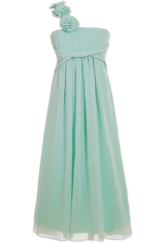 A-line Floor-length One Shoulder Chiffon Bridesmaid Dresses